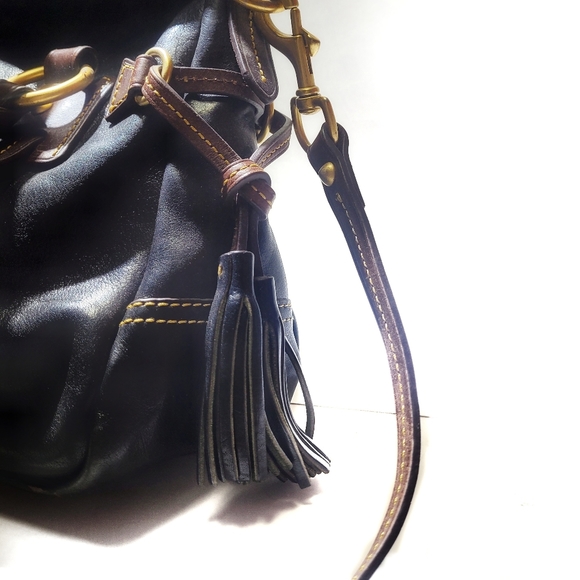 Dooney & bourke stanwhich satchel handbag purse black  florentine leathe… - Picture 2 of 7